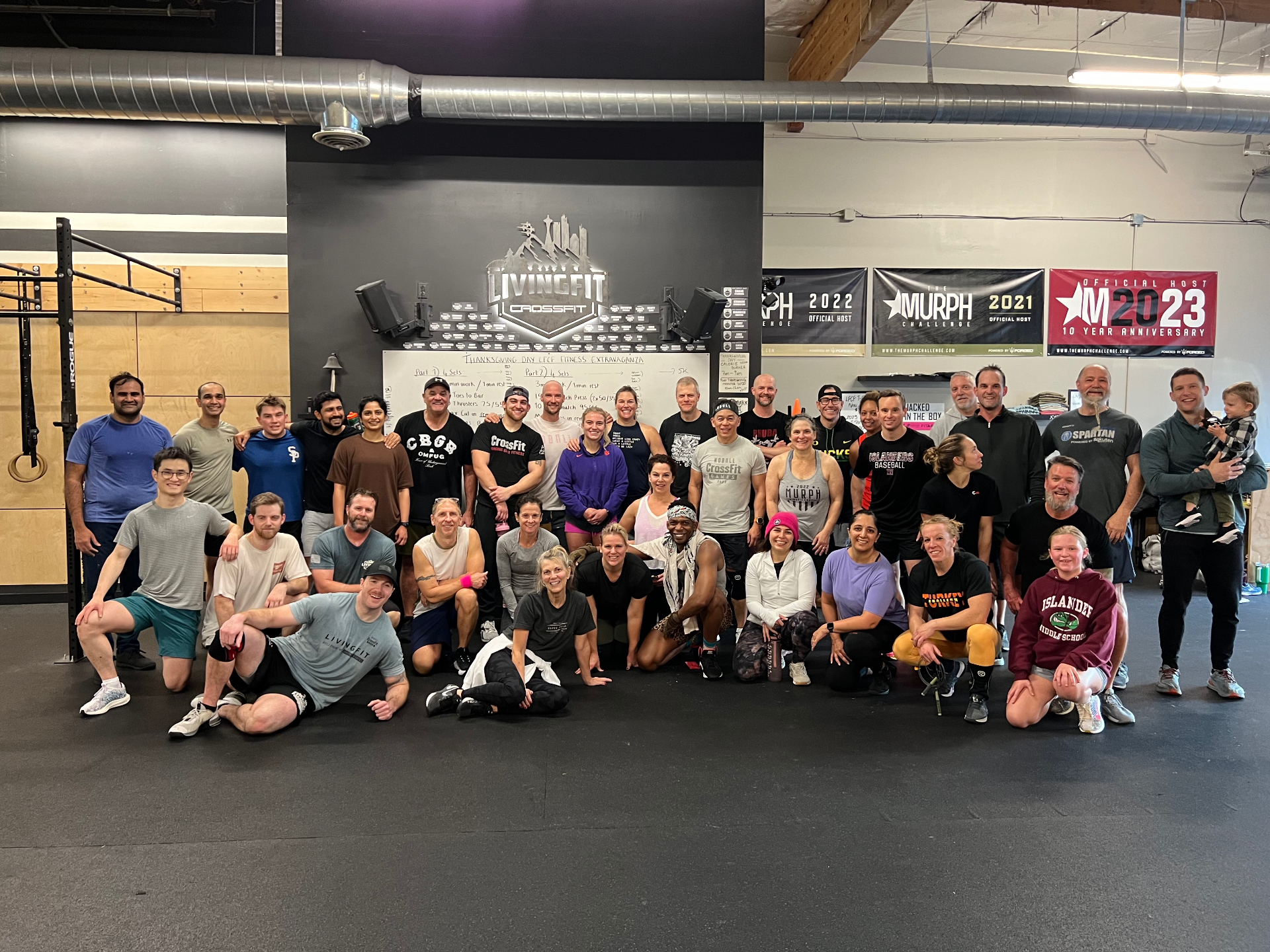 LivingFit CrossFit Thanksgiving fitness extravaganza group
